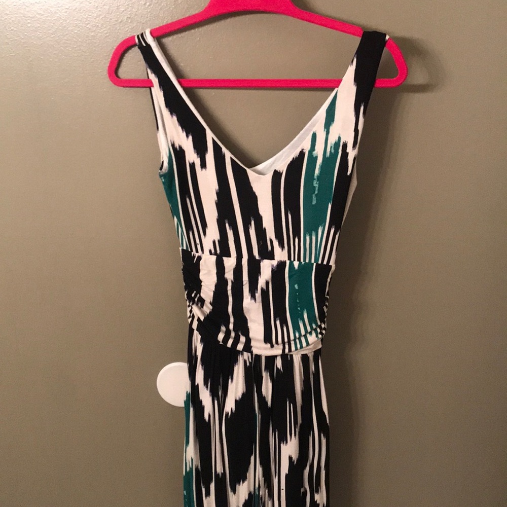 Vanessa Virginia black green maxi dress